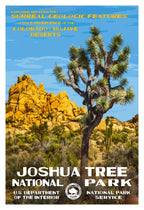 Joshua Tree National Park Poster in 1930s WPA Style on 100%