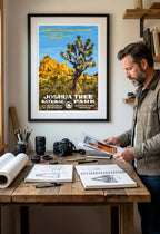 Joshua Tree National Park Poster in 1930s WPA Style on 100%