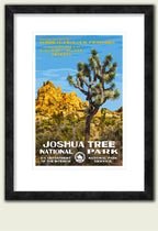 Joshua Tree National Park Poster in 1930s WPA Style on 100%