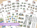 Journal Sticker Pack in Cozy Bookworm Design, January