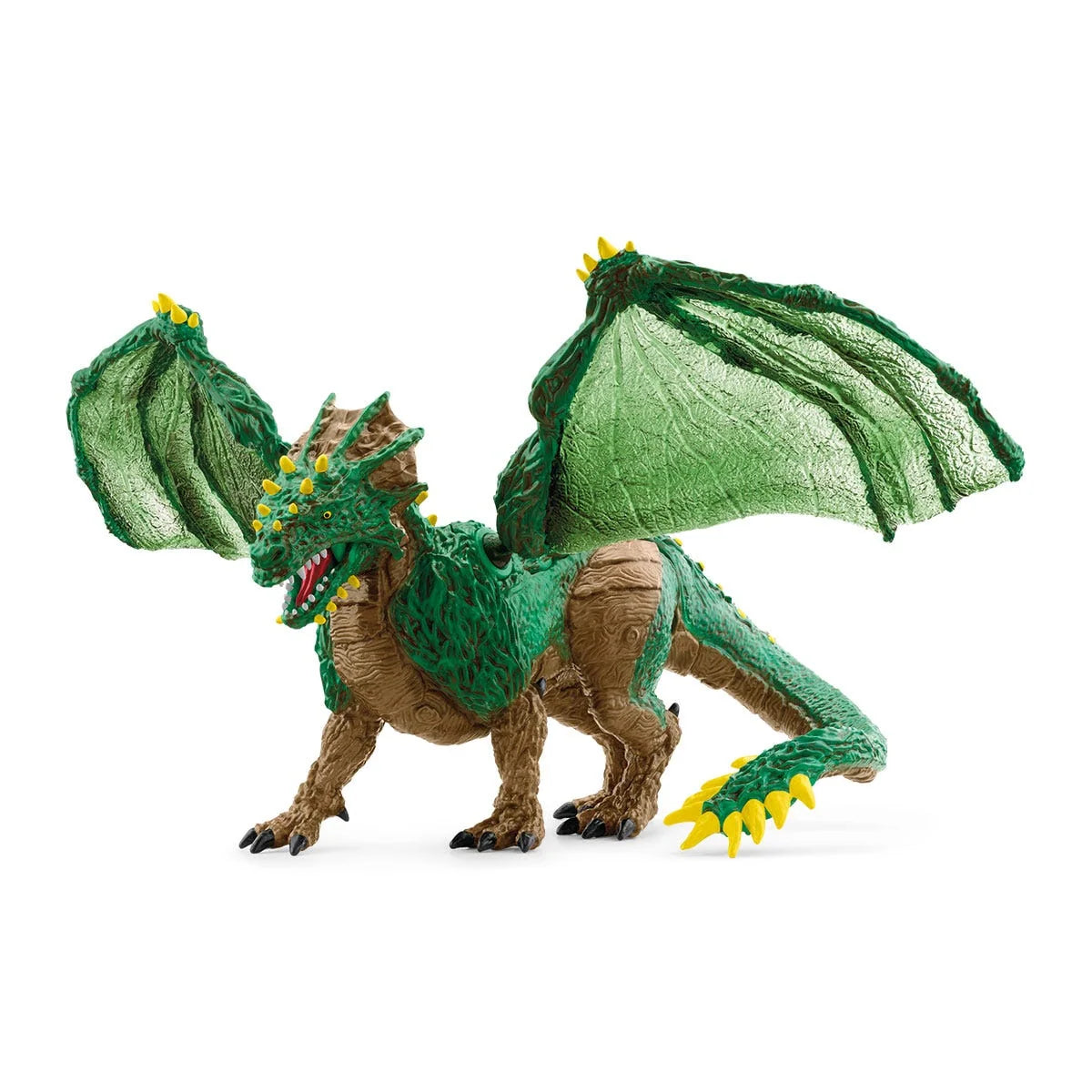 Jungle Dragon Figurine with Huge Wings and a Spiked Tail for Imaginary Jungle World Adventures