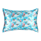 Junior Standard Silk Pillowcase with Kitty Fairy and Rainbow Sky Design for Comfortable Children's Bedtime