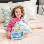 Junior Standard Silk Pillowcase with Kitty Fairy and Rainbow Sky Design for Comfortable Children's Bedtime