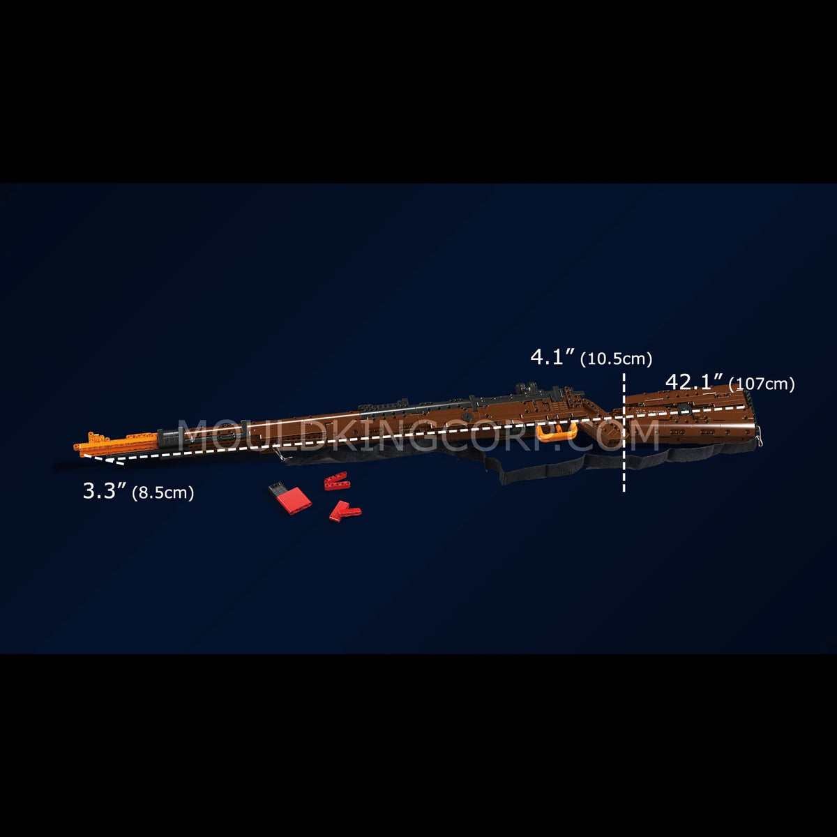 Kar98k Building Toy Model Set with 1,025 Pieces, Manual Loading Design, Sling and Two Magazines