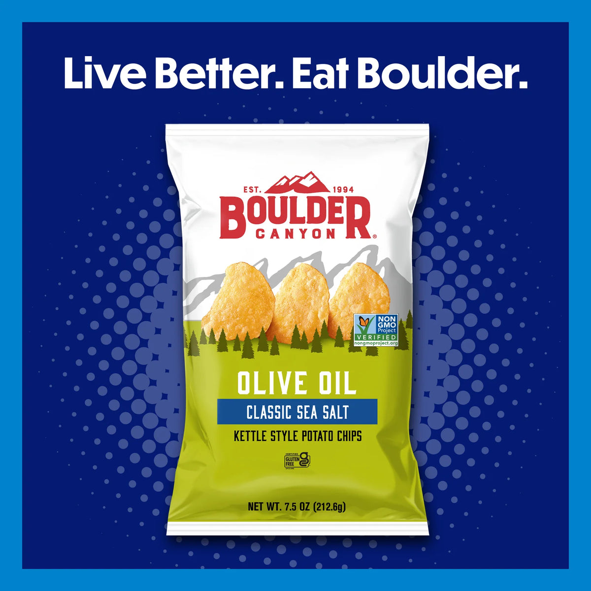 Kettle Potato Chips Cooked in Olive Oil