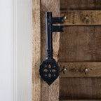 Key Box for Wall Entryways with Solid Mango Hardwood, 10 Hooks, Magnetic Closure and Hanging D-Rings