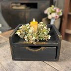 Key Storage Box with a Finger Pull Drawer for Everyday Essentials and a Country Decor Display