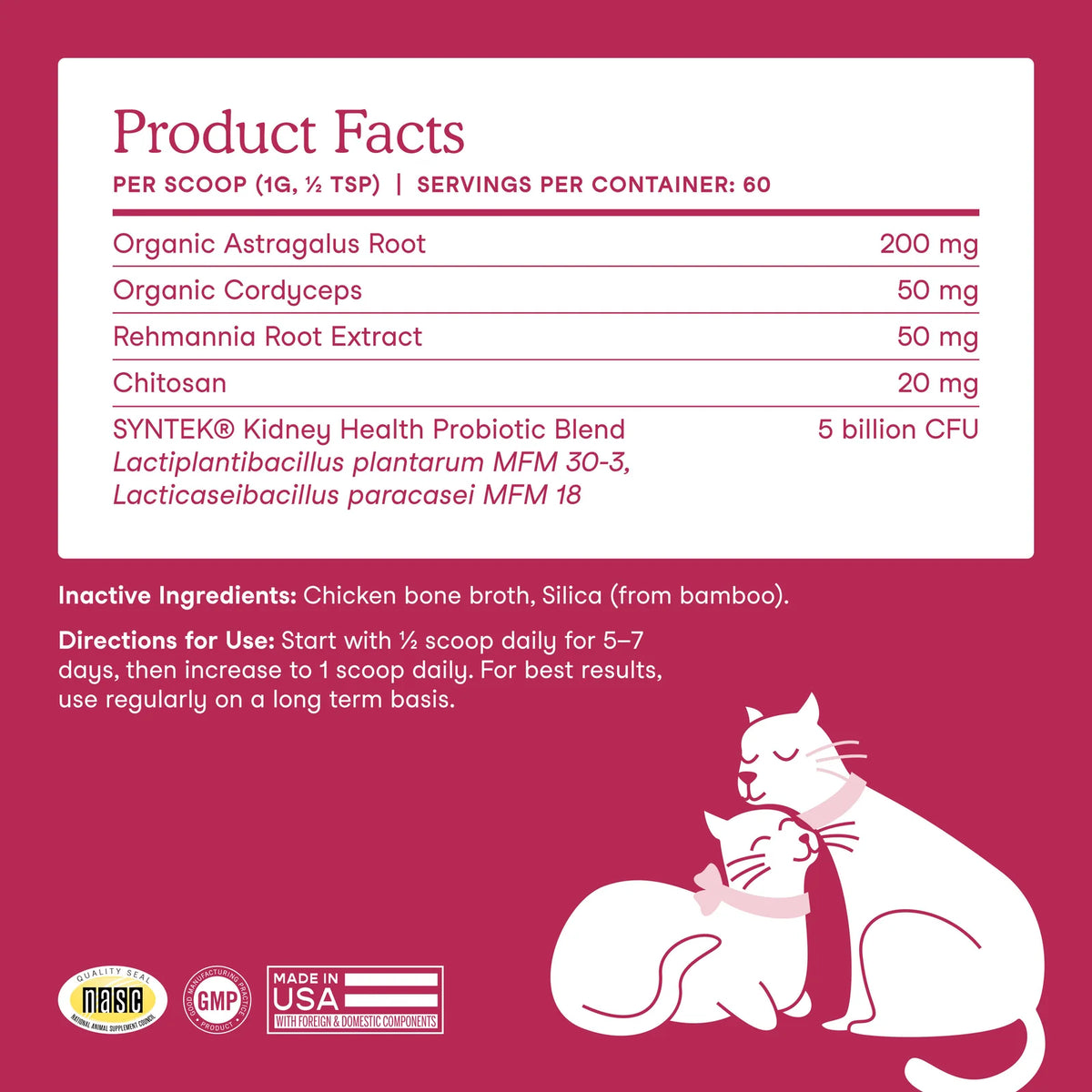Kidney Support Supplement for Cats in an All-Natural Formula to Support Your Cat's Kidney Health