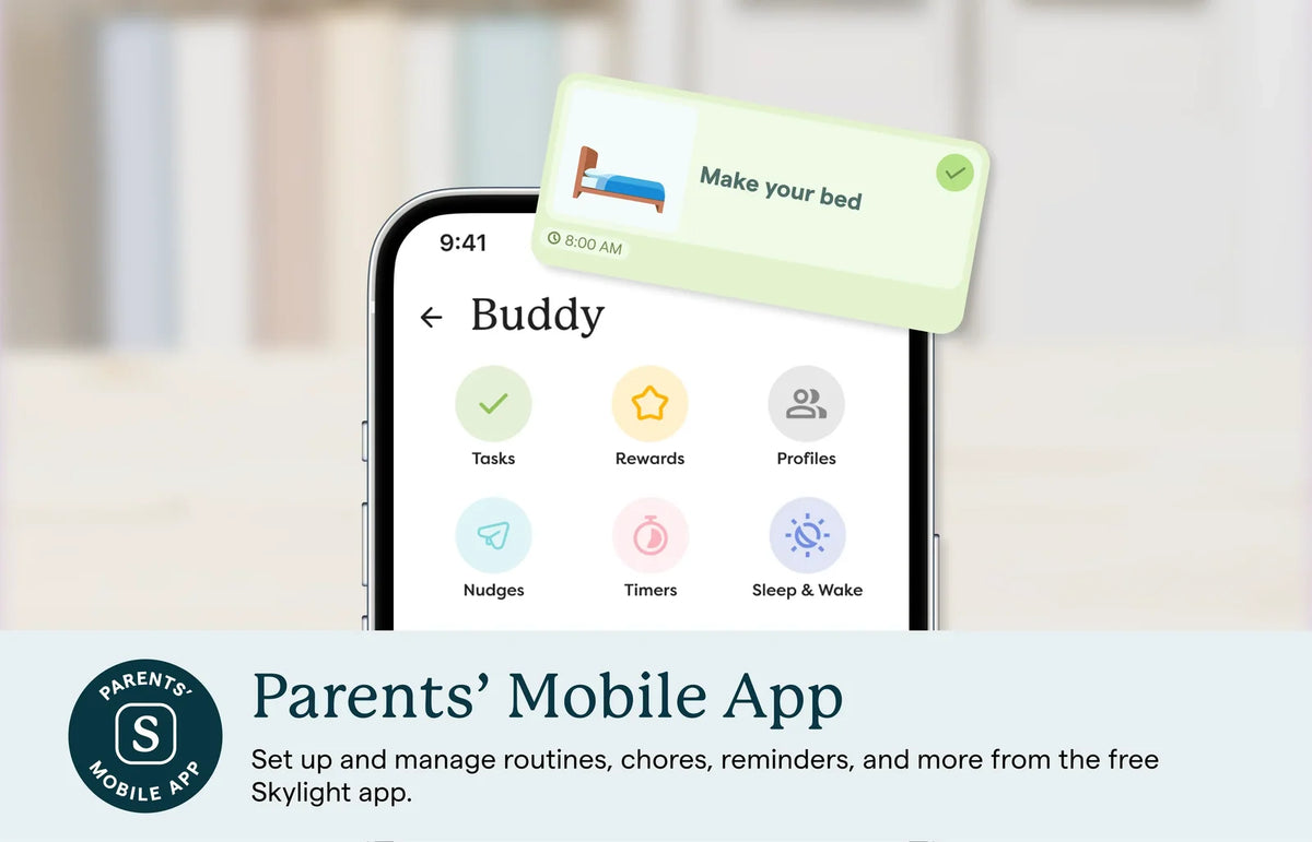 Kids Alarm Clock and Routine Helper for Morning and Bedtime, Featuring an Automatic Nightlight