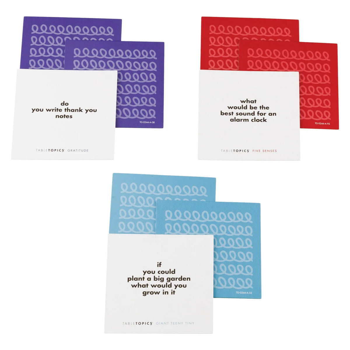 Kids Conversation Card Game Pack with Three 40-Card To Go Decks for Family Meals, Classrooms and Road Trips