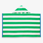 Kids Hooded Cotton Terry Towel for Beach — green-apple-white-stripe / xs/s / false / green-apple-white-stripe / m/l / false
