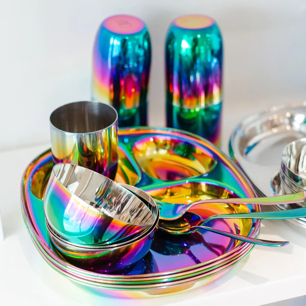 Kids Mealtime Set in Rainbow