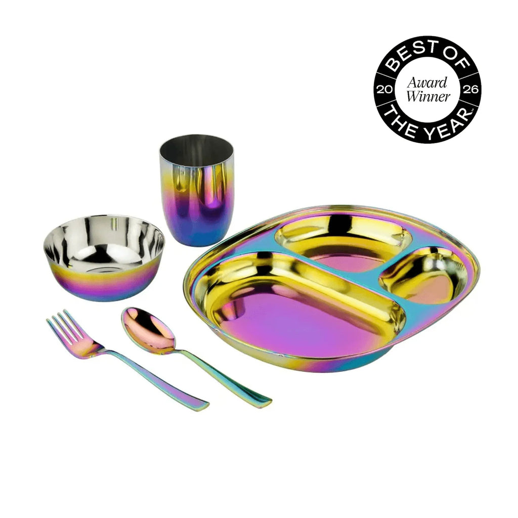 Kids Mealtime Set in Rainbow
