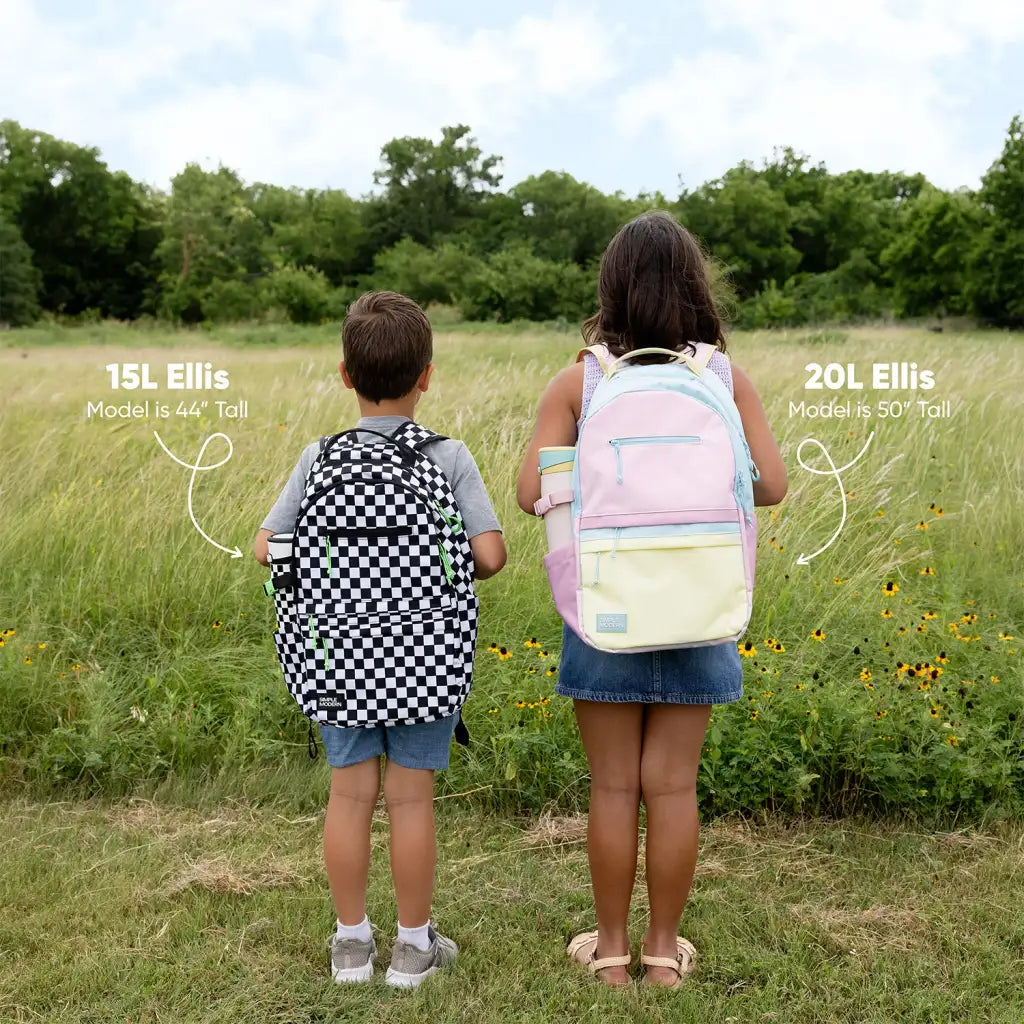 Kids School Backpack 20L with Padded Laptop Sleeve, Expandable Bottle Pockets and Tropical Stitch Design