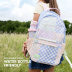Kids School Backpack 20L with Padded Laptop Sleeve, Expandable Bottle Pockets and Tropical Stitch Design