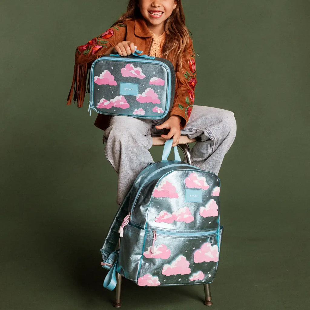 Kids School Backpack in Clouds with Two Main Compartments for a 15-Inch Laptop and School Books