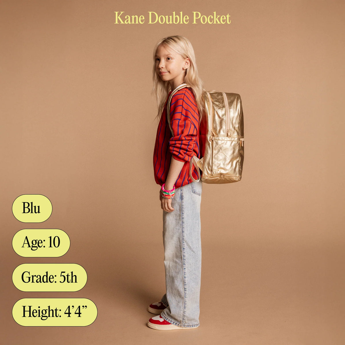 Kids' School Backpack in Fuzzy Bolt with Two Main Compartments and Space for a 15-Inch Laptop