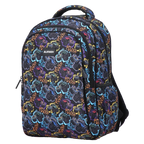 Kids School Backpack with Monster Truck Print, Two Large Compartments, Water-Resistant 600D Polyester and Padded Comfort