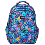Kids School Backpack with Ocean Sealife Print, Two Zipped Compartments, Water-Resistant 600D Polyester and Padded Straps