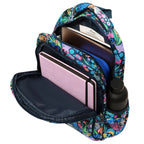 Kids School Backpack with Ocean Sealife Print, Two Zipped Compartments, Water-Resistant 600D Polyester and Padded Straps