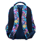 Kids School Backpack with Ocean Sealife Print, Two Zipped Compartments, Water-Resistant 600D Polyester and Padded Straps