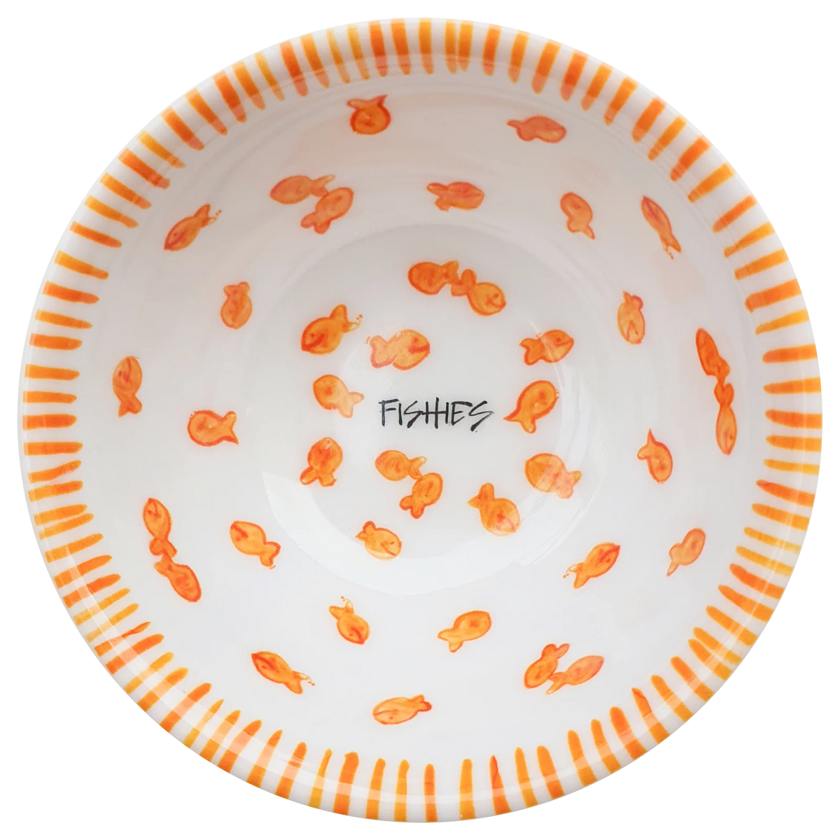 Kids Snack Bowls in 100% Melamine, Hand-Drawn Designs and a Small 6 x 2 Inch Size for Little Hands — Fishys