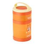 Kids Snack Container Set with Stackable Twist-Lock Compartments and Removable Handle for Lunchboxes and Backpacks