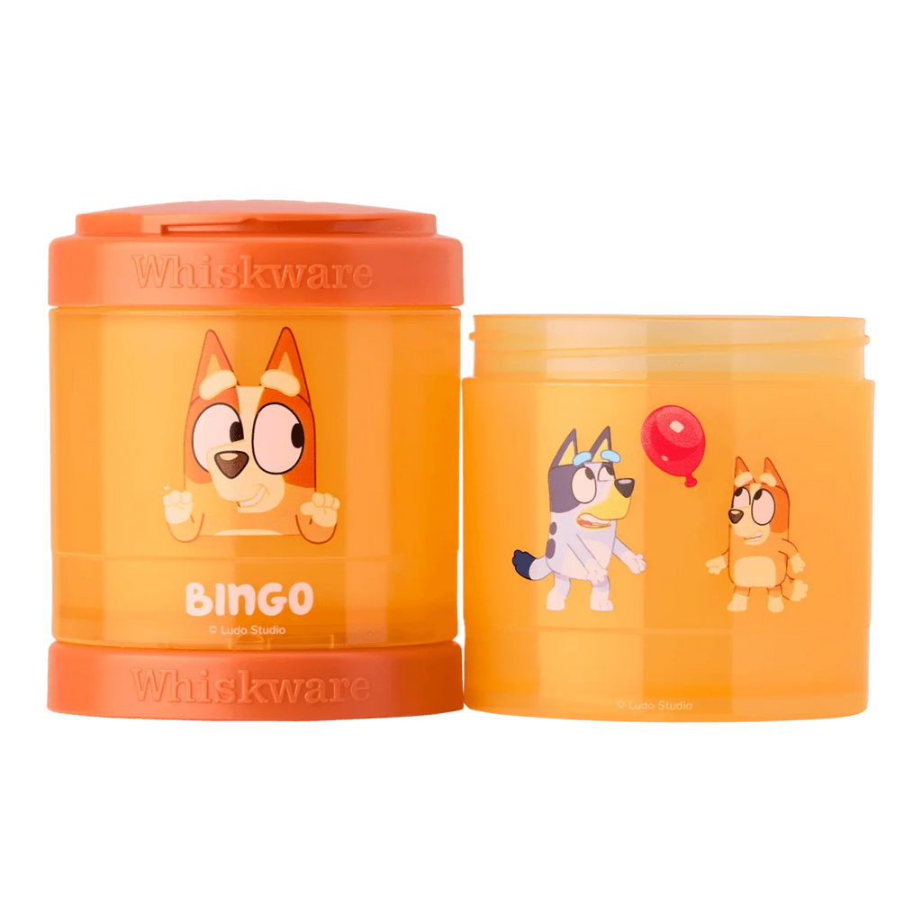 Kids Snack Container Set with Stackable Twist-Lock Compartments and Removable Handle for Lunchboxes and Backpacks