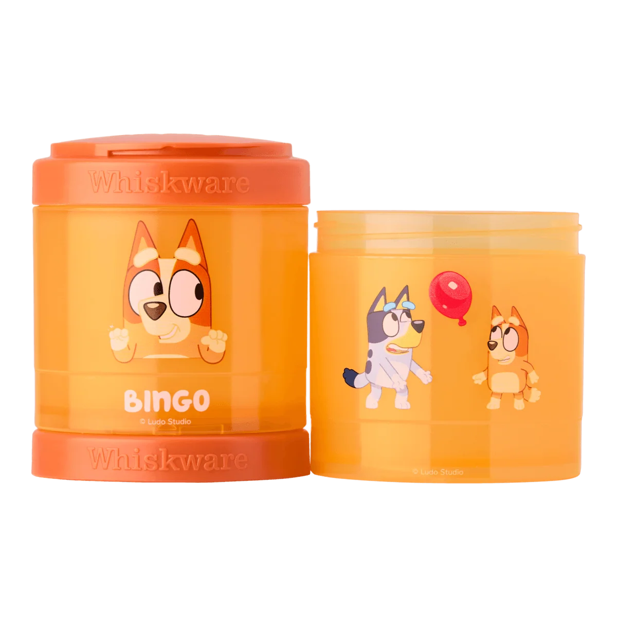 Kids Snack Container Set with Stackable Twist-Lock Compartments and Removable Handle for Lunchboxes and Backpacks