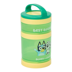 Kids Snack Container Set with Stackable Twist-Lock Compartments and Removable Handle for Lunchboxes and Backpacks