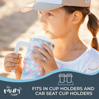 Kids Stainless Steel Tumbler with Handle, Spill-Resistant Lid, Straw and Princess Dress Design