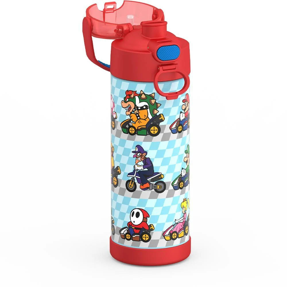 Kids Water Bottle in 16 oz Stainless Steel with Vacuum Insulation for School Days and Practice