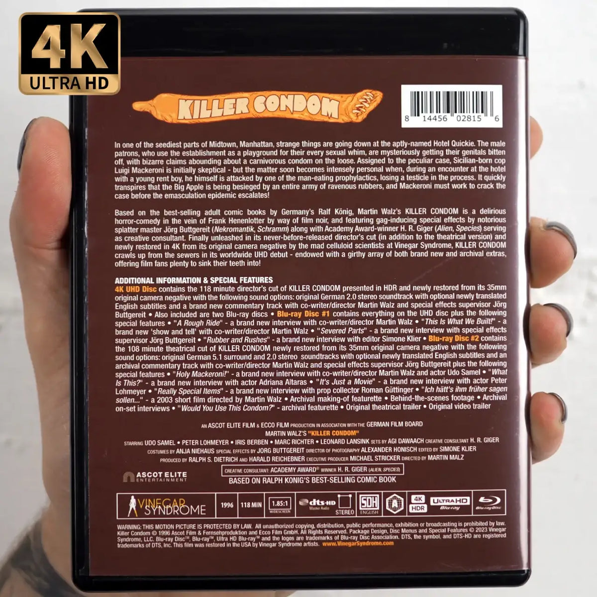 Killer Condom 3-Disc 4K UHD and Blu-ray Horror-Comedy Film Set