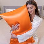 King Silk Pillowcase in Coral, 22-Momme 100% Pure Mulberry Silk,