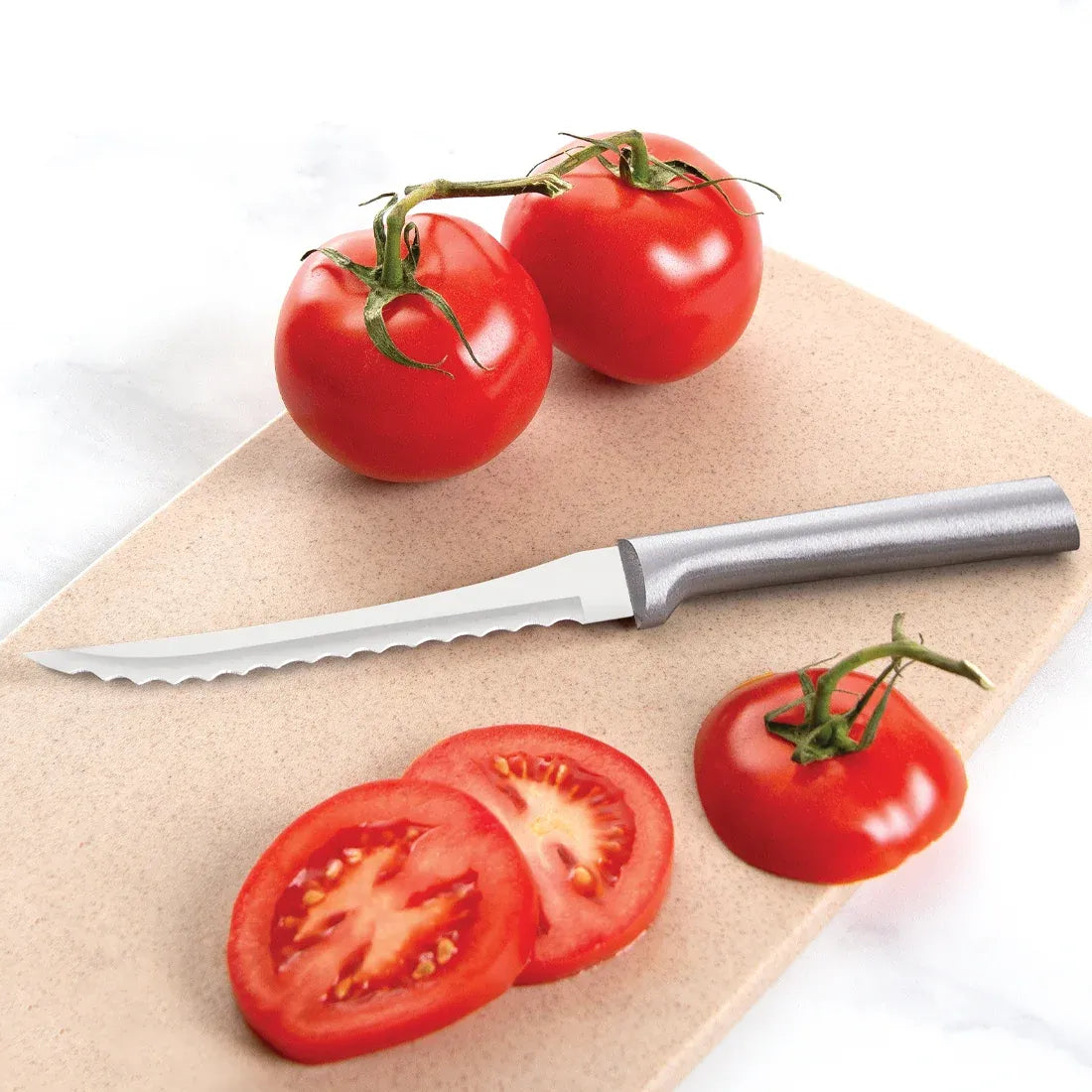 Kitchen Knife and Peeler Gift Set with a Paring Knife and Dual-Serrated Tomato Slicer in a Gift Box