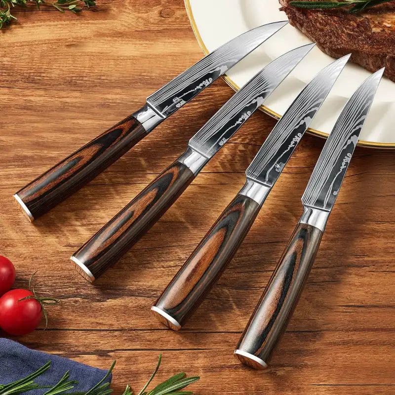 Kitchen Knife Set, 16 Pieces with an Acacia Hardwood Block and Smooth Pakkawood Handles for Meal Prep