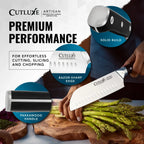 Kitchen Knife Set, 5-Piece High-Carbon German Steel Collection with Triple-Riveted Pakkawood Handles
