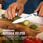 Kitchen Knife Set, 5-Piece High-Carbon German Steel Collection with Triple-Riveted Pakkawood Handles