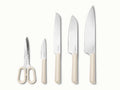 Kitchen Knife Set, Cream