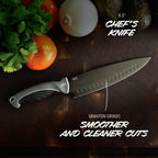 Kitchen Knife Set with Three Black Titanium-Coated Blades and Soft-Touch Handles for Everyday Food Prep