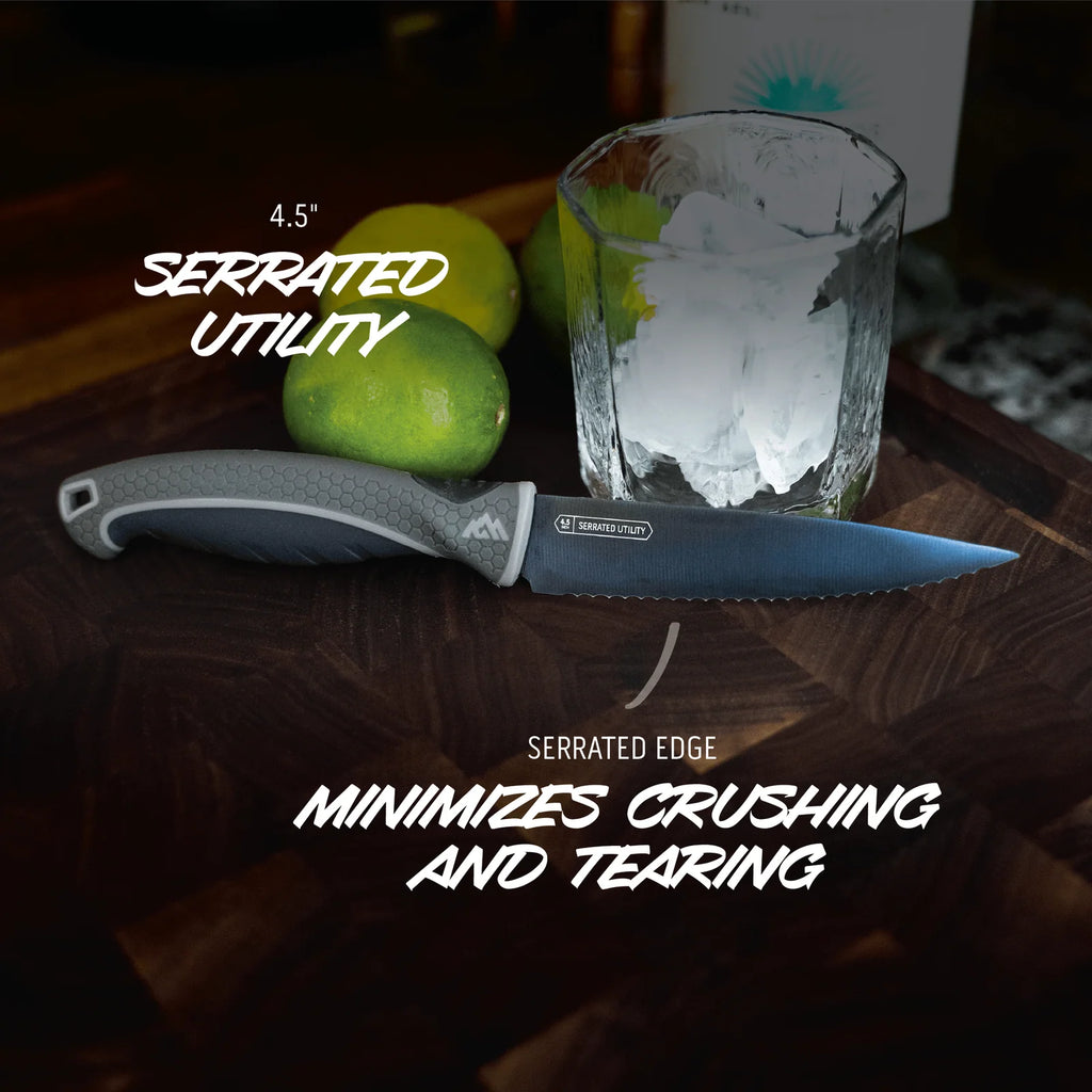 Kitchen Knife Set with Three Black Titanium-Coated Blades and Soft-Touch Handles for Everyday Food Prep