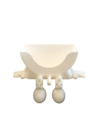 Kitchen Sponge Holder with Articulated Dangling Legs and a Front Drainage Spout for Sink-Side Storage