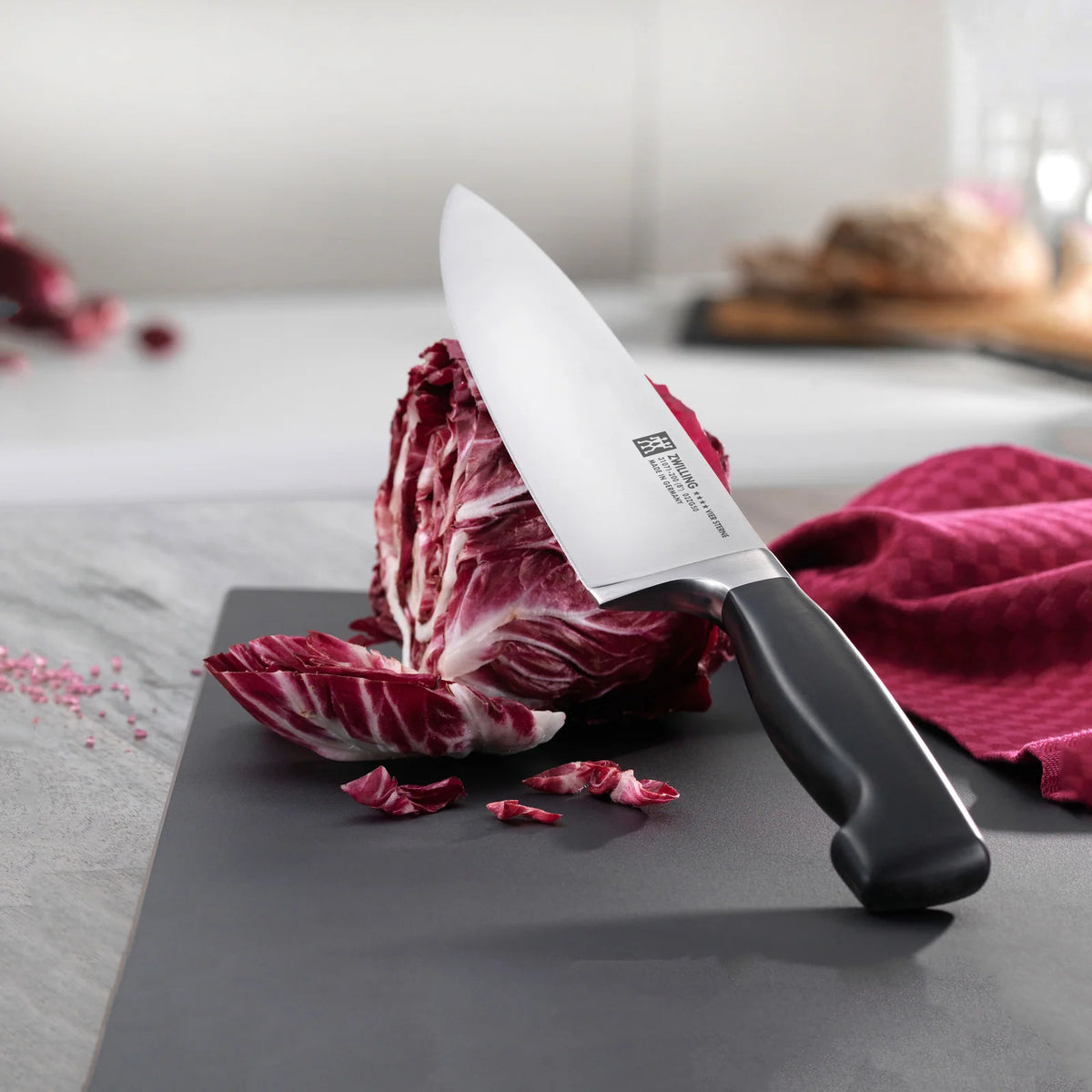 Knife Set with Block, 8-Piece Forged High-Carbon Stainless Steel Collection, German-Made Blades