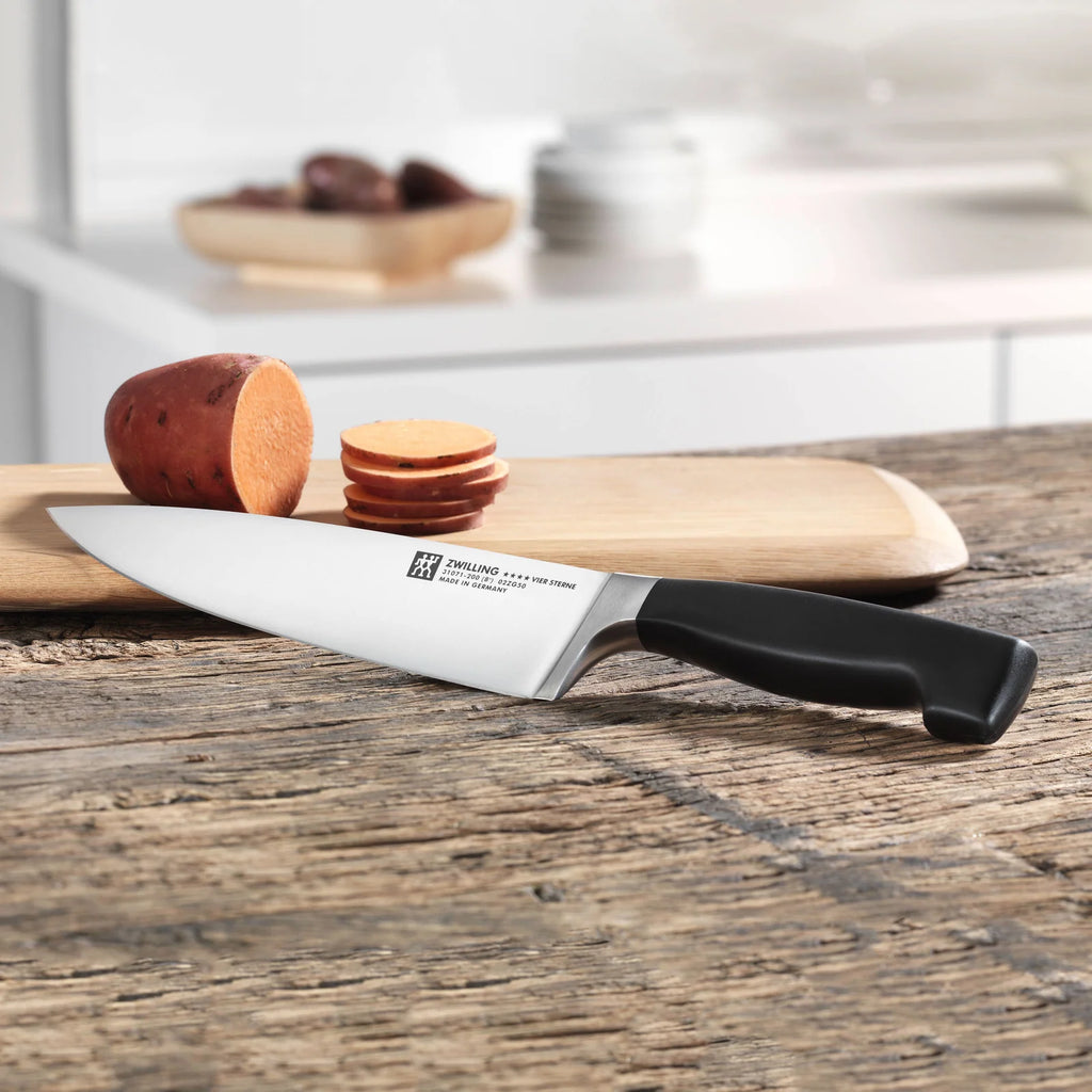 Knife Set with Block, 8-Piece Forged High-Carbon Stainless Steel Collection, German-Made Blades