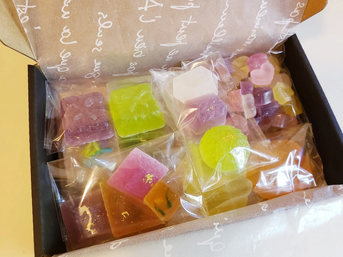 Kohakutou Crystal Candy Box with Handcrafted Bite Size Sweets, Crunchy Shells and Soft Jelly Centers