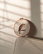 Kookaburra Embroidery Kit for Beginners with 6-Inch Hoop and Detailed Australian Bird Design