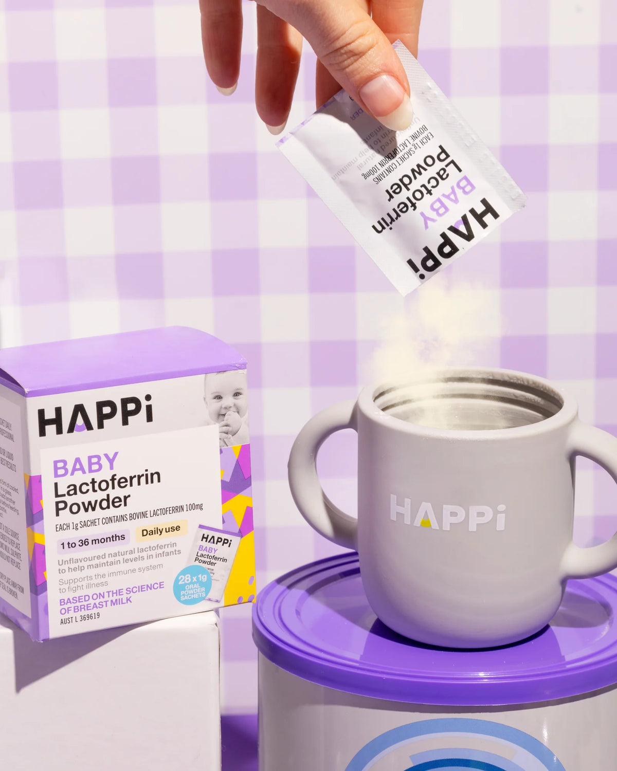 Lactoferrin Powder for Babies, Unflavoured Cow’s Milk Protein in Pre-Measured Sachets for Daily Feeding Routines