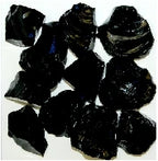 Landscape Glass Rock, Black-Medium (1/2"-1")-25 lbs