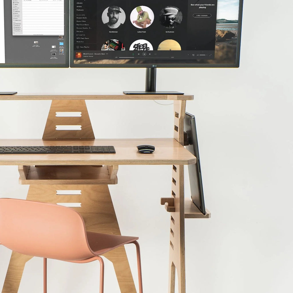 Laptop Docking Wing in Birch Plywood