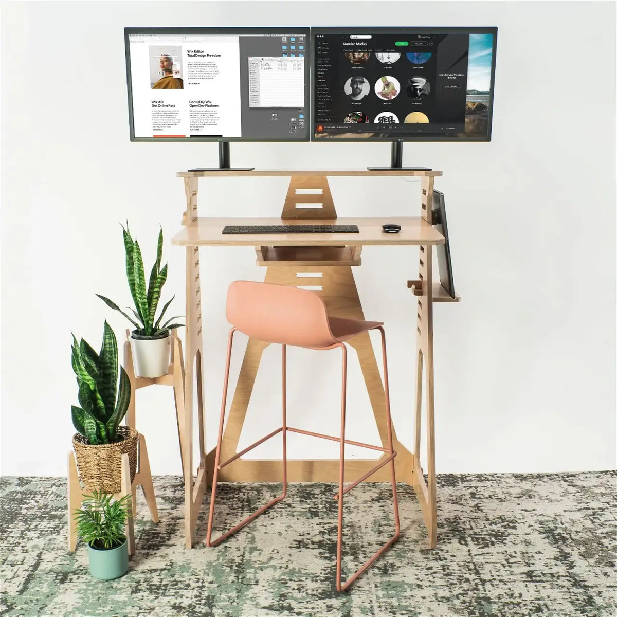 Laptop Docking Wing in Birch Plywood
